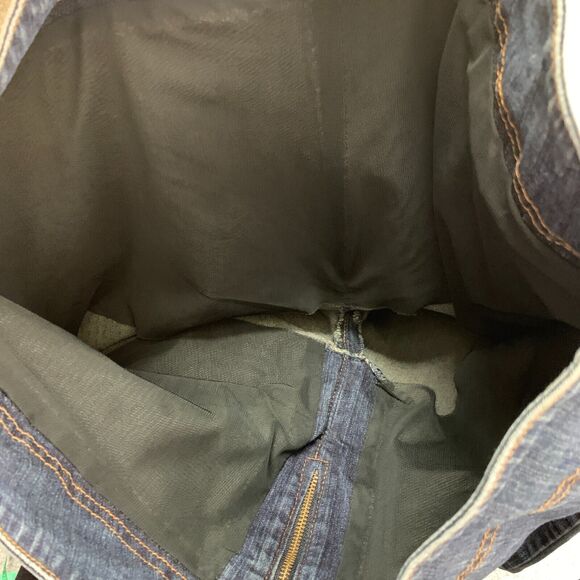 Vintage Soft Surroundings Denim Trousers Women L Large Retro Zip Front Wide Leg - Picture 11 of 13